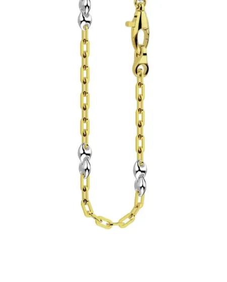 Zancan Insignia Men's Necklace in Two-Tone Gold