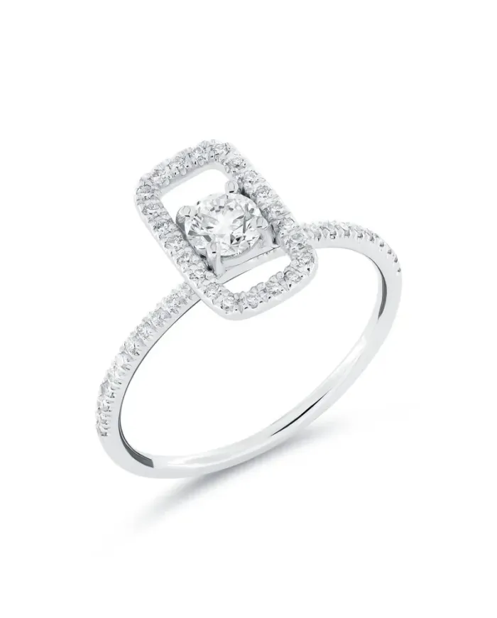 Bague Roberta Flower en or blanc et diamants