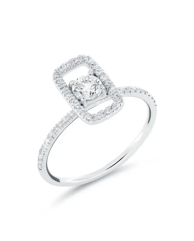 Bague Roberta Flower en or blanc et diamants