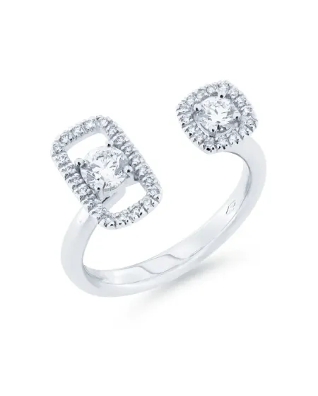 Bague Roberta Arya Open Flower en or blanc et diamants