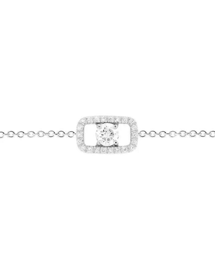 Roberta Arya Flower Bracelet in White Gold and Diamonds