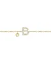 Bracelet Roberta Scrabble Fleur en or jaune et diamants avec la lettre « B »