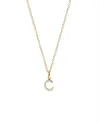 Collana Fiore Roberta Scrabble in Oro Giallo e Diamanti con Lettera "C"