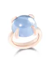 Roberta Candy Flower Ring in Rose Gold with Sky Blue Topaz