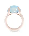 Roberta Candy Flower Ring in Rose Gold with Sky Blue Topaz