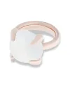Roberta Candy Rose Gold Flower Ring with White Moon