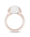 Bague Roberta Candy en or rose avec fleur et lune blanche