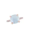 Bague Roberta Candy Flower en or rose avec topaze bleu ciel et diamants