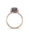 Bague Roberta Candy en or rose avec fleur, lune grise et diamants