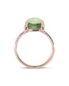 Roberta Candy Flower Ring in Rose Gold with Prasiolite and Diamonds