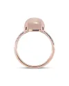 Roberta Candy Flower Ring in Rose Gold with Rose Quartz and Diamonds