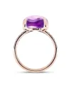 Roberta Candy Flower Ring in Rose Gold with Amethyst and Diamonds