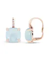 Roberta Candy Flower Earrings in Rose Gold with Sky Blue Topazes and Diamonds