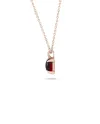 Collier Roberta Candy en or rose avec fleur, grenat et diamants