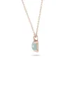 Roberta Candy Flower Necklace in Rose Gold with Milky Blue Aquamarine and Diamonds