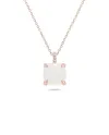 Collier Roberta Candy en or rose avec fleur, lune blanche et diamants