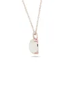 Roberta Candy Rose Gold Flower Necklace with White Moon and Diamonds