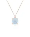 Roberta Candy Rose Gold Flower Necklace with Sky Blue Topaz and Diamonds