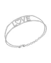 Bracelet Roberta Scrabble Fleur en or blanc et diamants «&nbsp;LOVE&nbsp;»