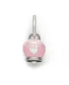 Chantecler Mono Earring Medium Double Face Bell, in silver and pink enamel, with mermaid