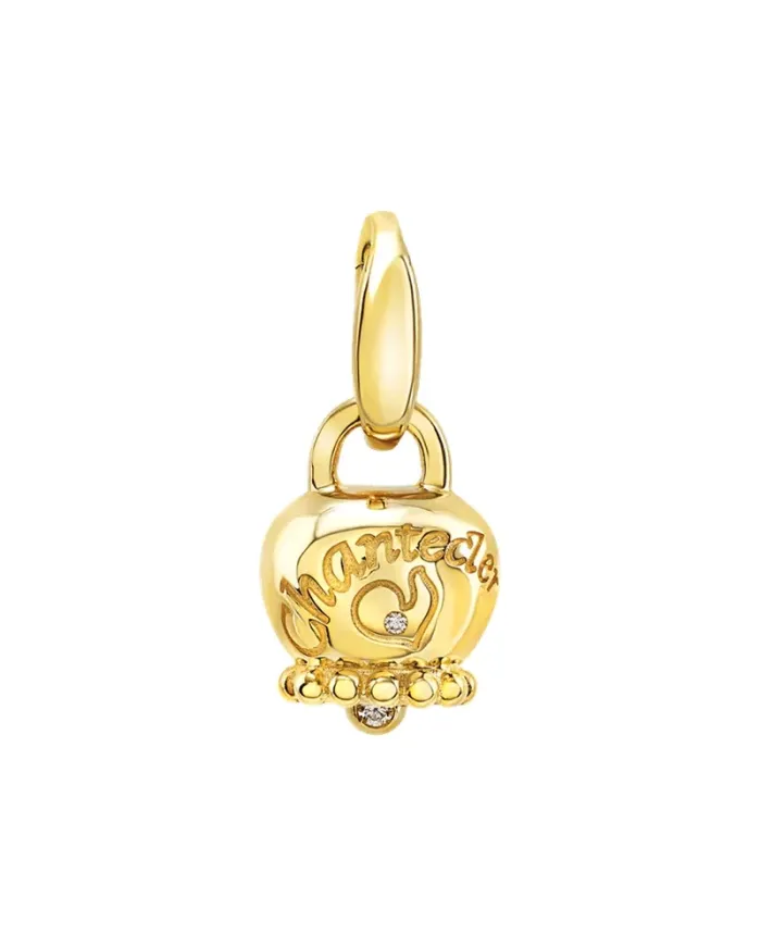 Ciondolo Chantecler Suamèm Piccolo con Campanella in Oro Giallo e Diamanti