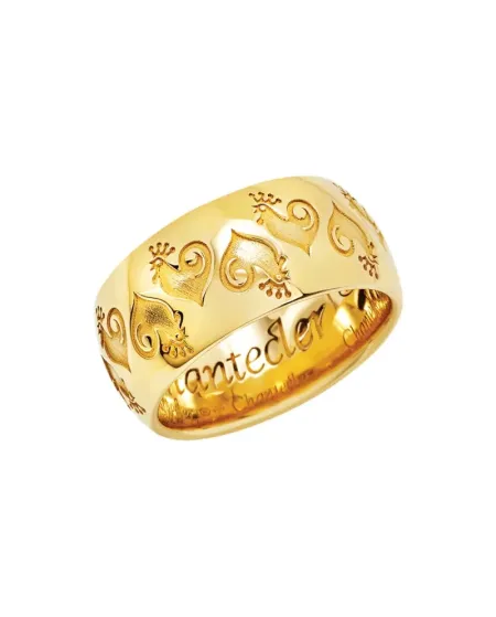 Anello Fascia Chantecler Et Voilà Logo in Argento Vermeil
