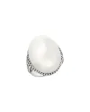Chantecler Et Voilà Capriness Ring in Aged Silver with "Acquabianca della Garfagnana" Marble