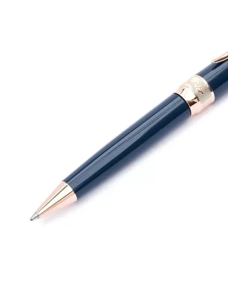 Stylo bille Pineider Classic or rose et bleu