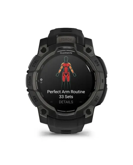 Montre connectée Garmin Instinct 3 AMOLED noire 45 mm