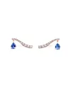 Gold & Roses Crawler Sasa Earrings in Rose Gold, Diamonds, and Tanzanite