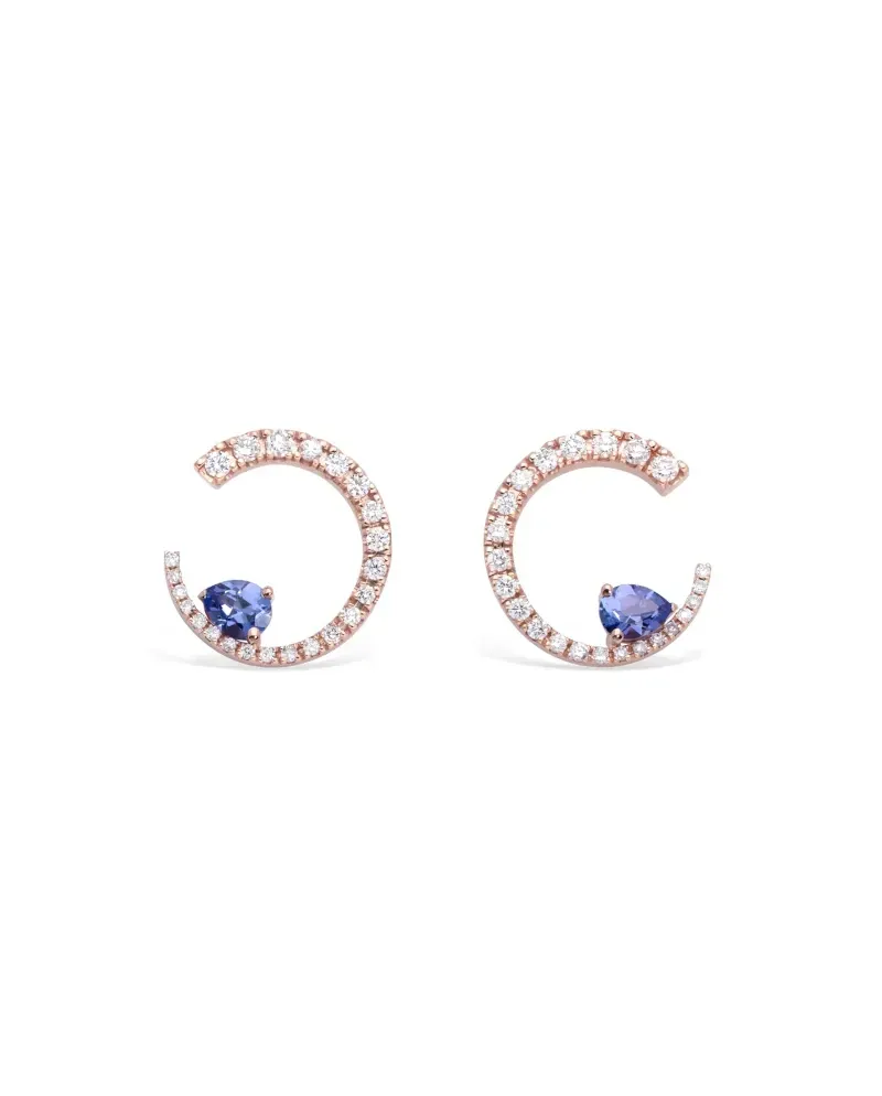 Orecchini Gold & Roses Hoops Sasa in Oro Rosa con Diamanti e Tanzanite Orecchini Gold & Roses Hoops Sasa in Oro Rosa con Diamanti e Tanzanite