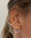 Orecchini Gold & Roses Hoops Sasa in Oro Rosa con Diamanti e Tanzanite