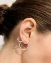 Orecchini Gold & Roses Hoops Sasa in Oro Rosa con Diamanti e Tanzanite