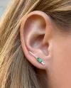 Gold & Roses Jardín de Aire Earrings in White Gold with Emeralds and Diamonds