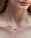 Gold & Roses Jardín de Aire Necklace in Rose Gold with Diamonds and Emerald