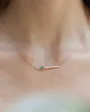 Gold & Roses Jardín de Aire Necklace in Rose Gold with Diamonds and Emerald