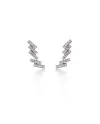 Boucles d'oreilles Gold & Roses Crawler Skyline en or blanc et diamants