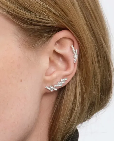 Gold & Roses Jardín de Aire Earrings in White Gold and Diamonds