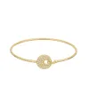 Tavanti Giove Rigid Bracelet in Yellow Gold with Diamond Pavé