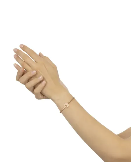 Tavanti Giove Rigid Bracelet in Yellow Gold with Diamond Pavé