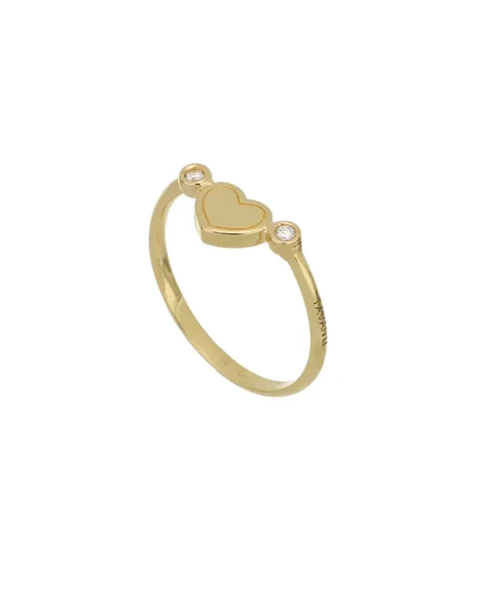Anello Tavanti Brio Cuore in Oro Giallo con Diamanti