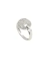 Anello Tavanti Giove in Oro Bianco con Pavé di Diamanti