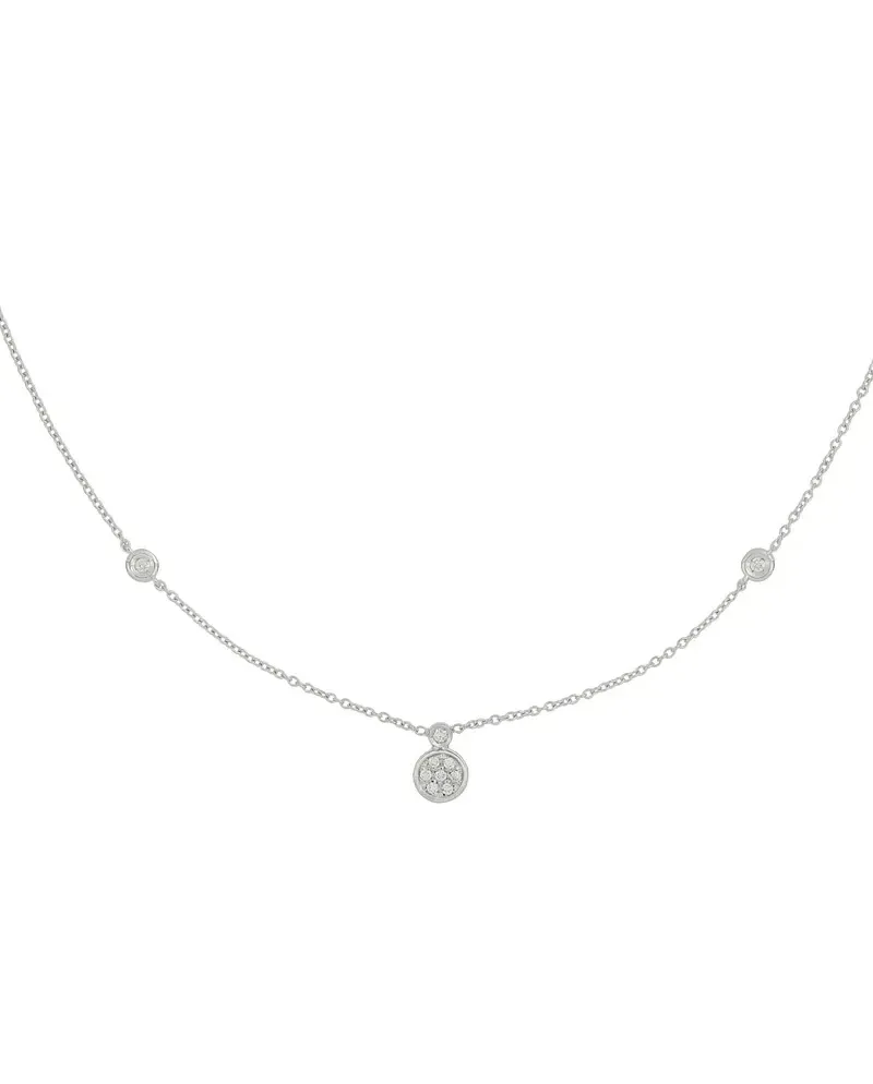 Collana Tavanti Brio Cerchio in Oro Bianco con Pavé di Diamanti Collana Tavanti Brio Cerchio in Oro Bianco con Pavé di Diamanti