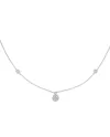 Collier Tavanti Brio Circle en or blanc avec pavé de diamants