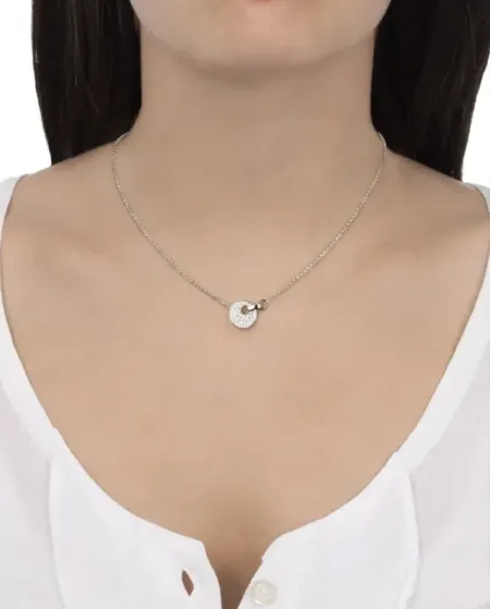 Tavanti Giove Necklace in White Gold with Diamond Pavé