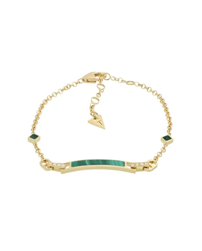 Bracciale Tavanti Unica in Oro Giallo con Malachite e Diamanti