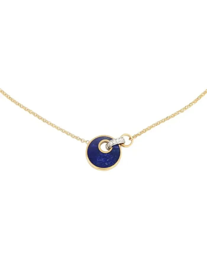 Collier Tavanti Giove en or jaune avec breloque, lapis-lazuli et diamants