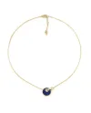 Tavanti Giove Necklace in Yellow Gold with Charm and Lapis Lazuli and Diamonds