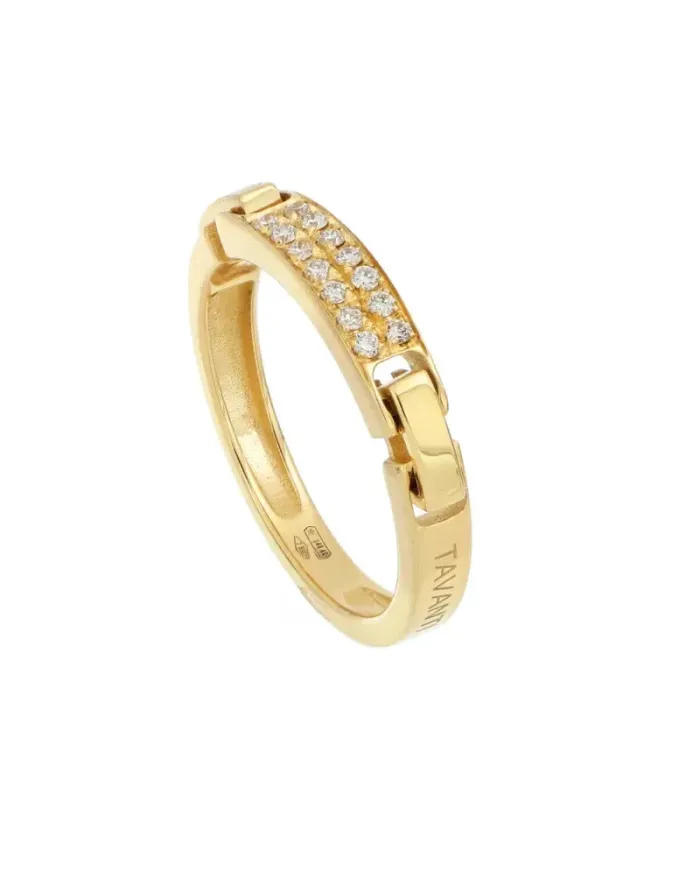Anello Tavanti Unica in Oro Giallo con Diamanti