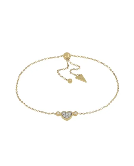 Tavanti Brio Heart Bracelet in Yellow Gold with Diamond Pavé